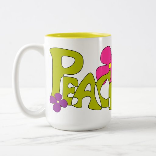 Hippy mugg för fred & för kärlek
