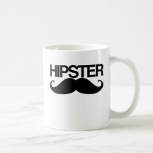 Hipster Stache Kaffe Kopp