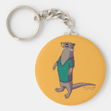 Hipsterutter Keychain (utan text) Nyckelringar