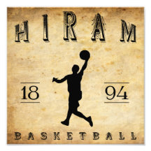 Hiram Ohio basket 1894 Fotografiska Tryck