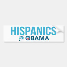 Hispanics för den Barack Obama bildekalet