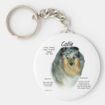 Historiedesign för Collie (grov merle) Nyckelringar