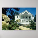historiskt Uniacke för vit hus, Nova Scotia blommo Posters