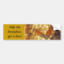 Hjälp honeybeesna, få en bikupa! bildekal