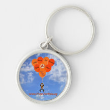 Hjälp löser ballongerna Keychain för gåta CRPS RSD Nyckel Ring
