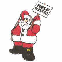 hjälp önskade Santa Acrylic Cut Out