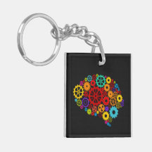 Hjärnan utrustar Keychain Nyckelringar