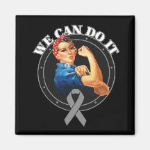Hjärncancer - Rosie riveteren - vi kan göra den Kylskåpmagneter