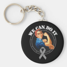Hjärncancer - Rosie riveteren - vi kan göra den Nyckel Ring