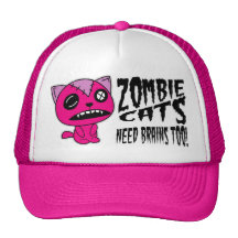 Hjärnor för Zombiekattbehov för! Mesh Kepsar