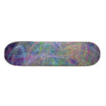 Hjärta av ljust - Aqua flammar, & indigoblått virv Skate Decks