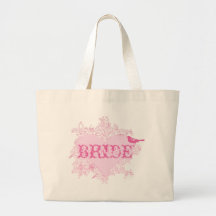 Hjärta & fågelbruden hänger lös tote bag