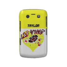 Hjärta för Las Vegas spelaregult Blackberry Case