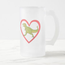 Hjärta för T Rex Kaffe Kopp