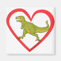 Hjärta för T Rex Kylskåps Magneter