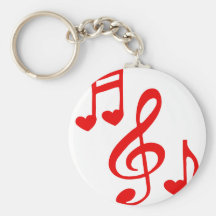 hjärta-musik nyckel ring