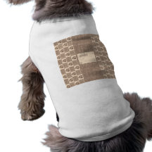 Hjärta- & tasshunddräkt - blek - rosor/brunt hund tshirt