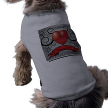 Hjärta virvlar runt hunddräkt djur tee shirt