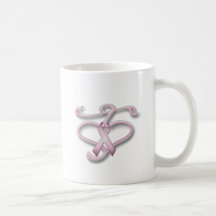 Hjärtabröstcancermedvetenhet Kaffe Koppar