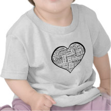 Hjärtafullt av kärlek i olika språk tshirts