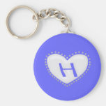 HjärtaMonogram Keychain Nyckelringar
