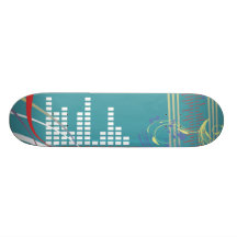 hjärtatakt av musikvektorillustrationen skate decks