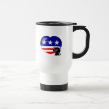 Hjärtformade USA flagga Kaffe Kopp