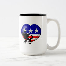 Hjärtformade USA flagga Kaffe Kopp
