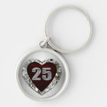Hjärtnyckelring för 25 diamant