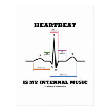 Hjärtslaget är min inre musik (ECG/EKG) Vykort