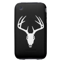 Hjortjaktskalle med horn på kronhjort tough iPhone 3 fodral