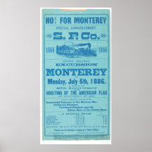 Ho för Monterey så. Stillahavs- annonsering (1652A Affischer