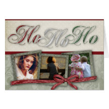 HO HO HO fotojulkort