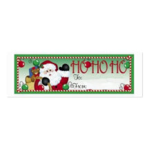 Ho Ho Ho kort för julgåvamärkre Visitkort
