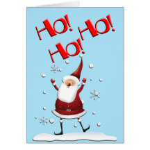 Ho Ho Ho Santa Hälsnings Kort