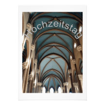 Hochzeitstag - Kirche Unika Inbjudningar