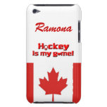 Hockey är min lek! - Den kanadensiska flagga/perso iPod Touch Case-Mate Skydd