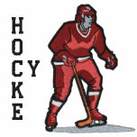 Hockey broderad skjorta polo tröja
