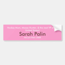 Hockeymamma, älgjägare, Sarah Palin 2008 Bildekaler