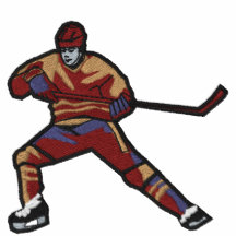Hockeyspelare broderad skjorta broderad tröja