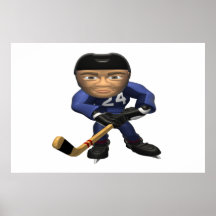Hockeyspelare Print