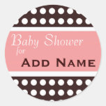 Höftrosor och bruntbaby showerklistermärke
