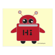 Hög vykort för robot