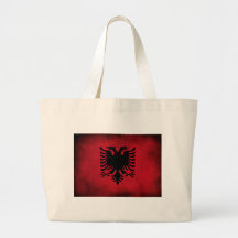[Högkvalitativ] albansk flagga för Grunge, Tote Bag