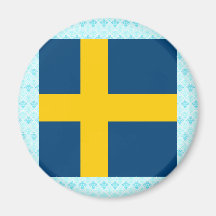 Högkvalitativ flagga för sverige magnet för kylskåp