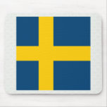 Högkvalitativ flagga för sverige mus matta