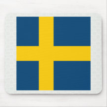 Högkvalitativ flagga för sverige mus matta