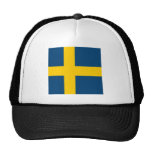 Högkvalitativ flagga för sverige trucker kepsar