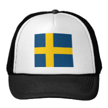 Högkvalitativ flagga för sverige trucker kepsar
