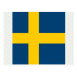 Högkvalitativ flagga för sverige vykort